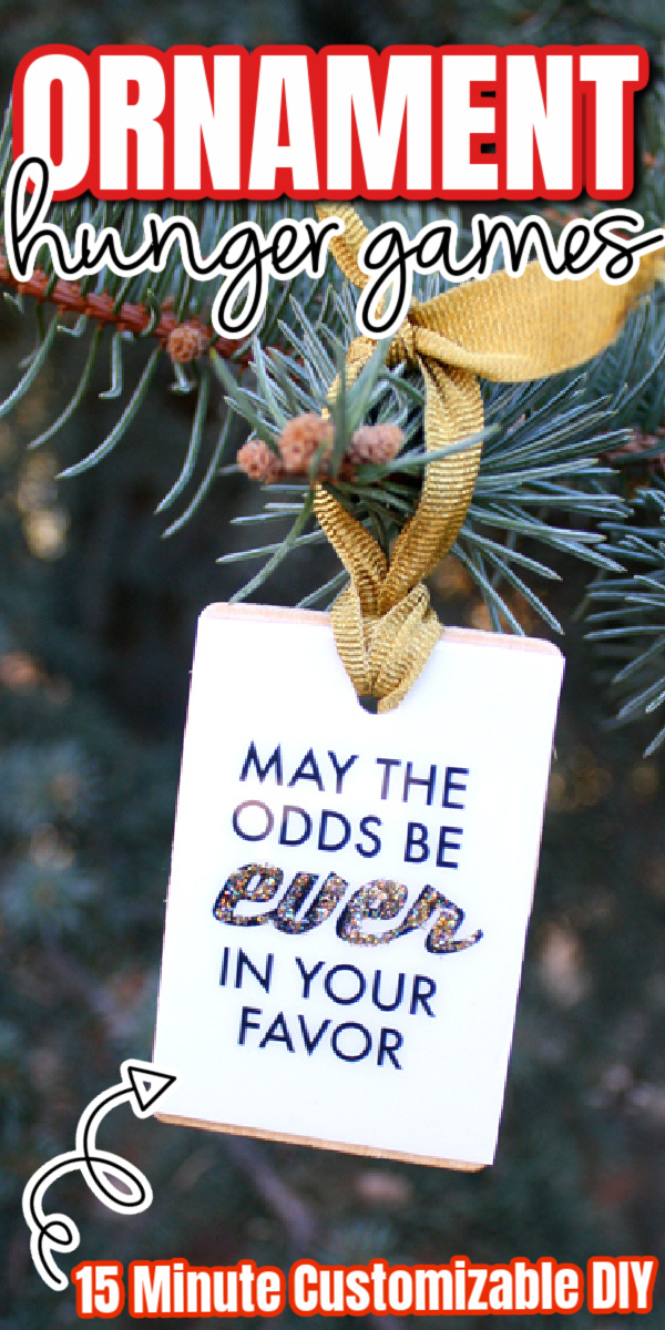 May the Odds be Ever In Your Favor DIY Christmas Ornament on a tree