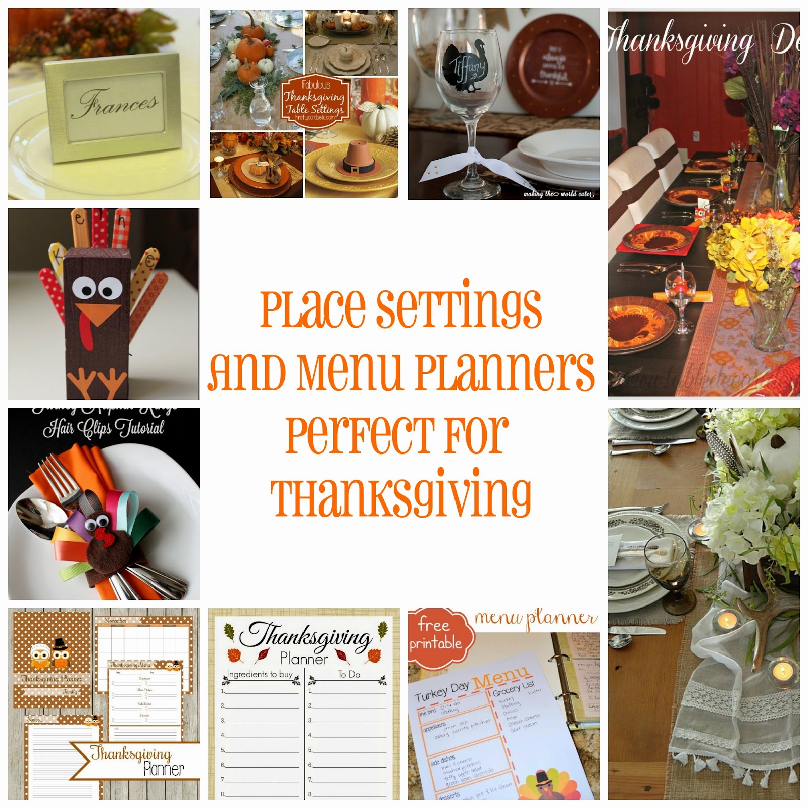 Lots of DIY Thanksgiving Place Settings - Rae Gun Ramblings