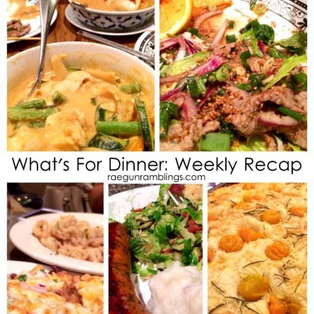 What's for Dinner weekly menu and recap at Rae Gun Ramblings