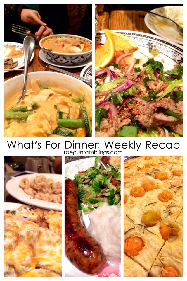 What's for Dinner weekly menu and recap at Rae Gun Ramblings