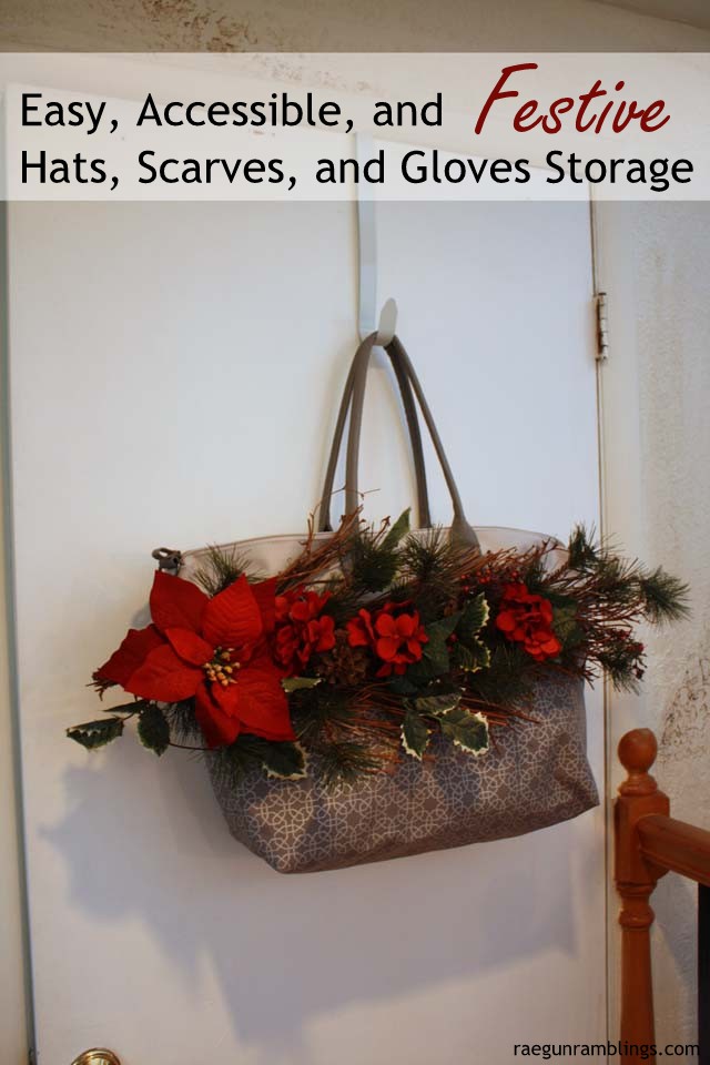 quick and easy way to keep scarves, gloves and other winter necessities where you can find them - Rae Gun Ramblings