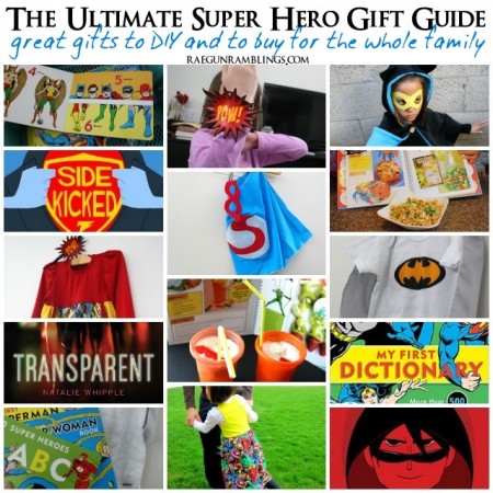 Great list of gifts to buy or diy for all Super Hero fans - Rae Gun Ramblings