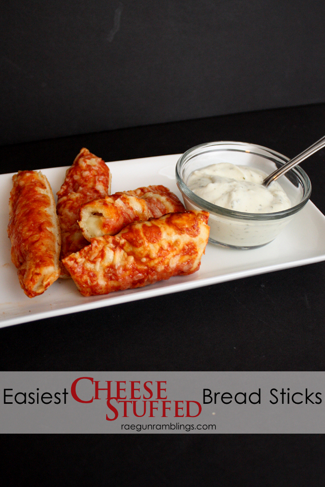 Why didn't I think of t his before. Cheese filled bread sticks. Rae Gun Ramblings