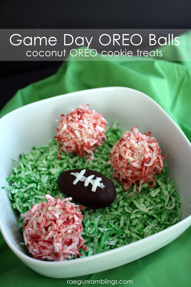 Fun football themed coconut oreo truffles - Rae Gun Ramblings