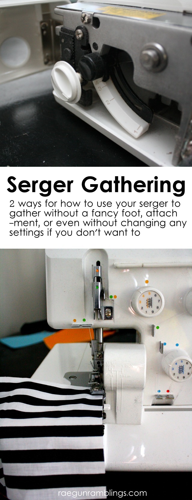 How to Gather on the Serger Without a Fancy Foot or Attachment Rae