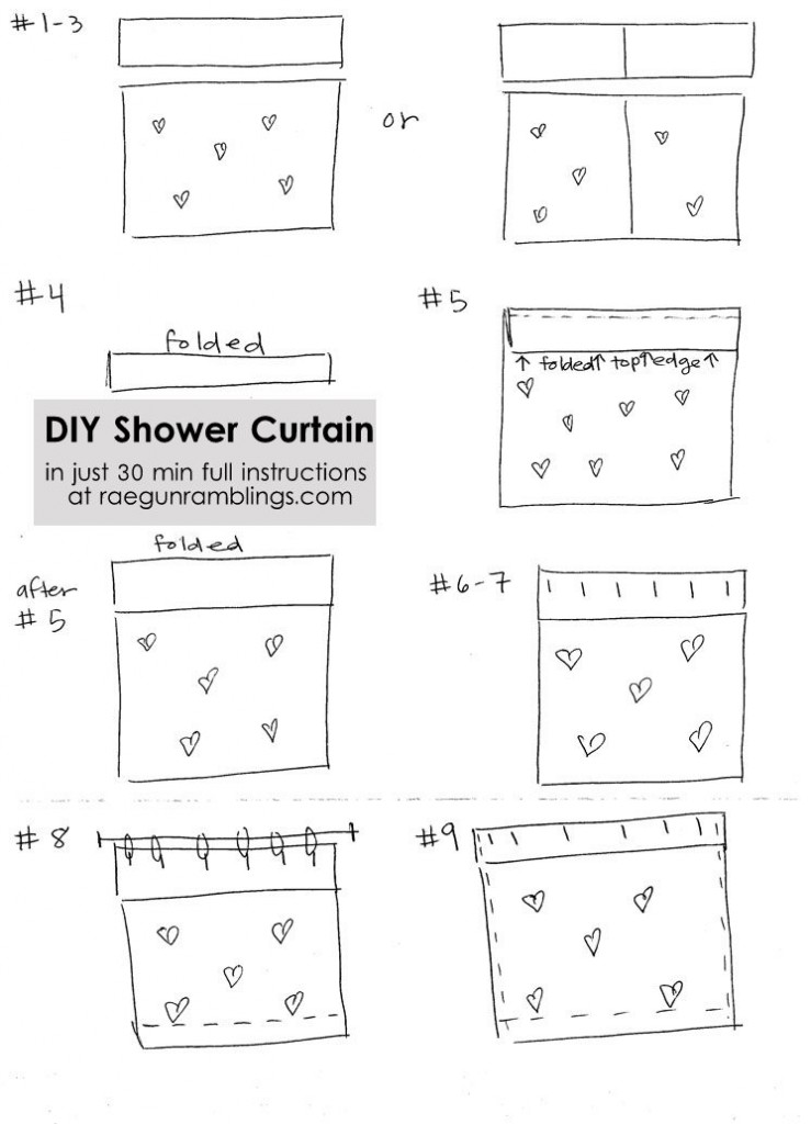 quick and easy 30 minute shower curtain simple sewing tutorial