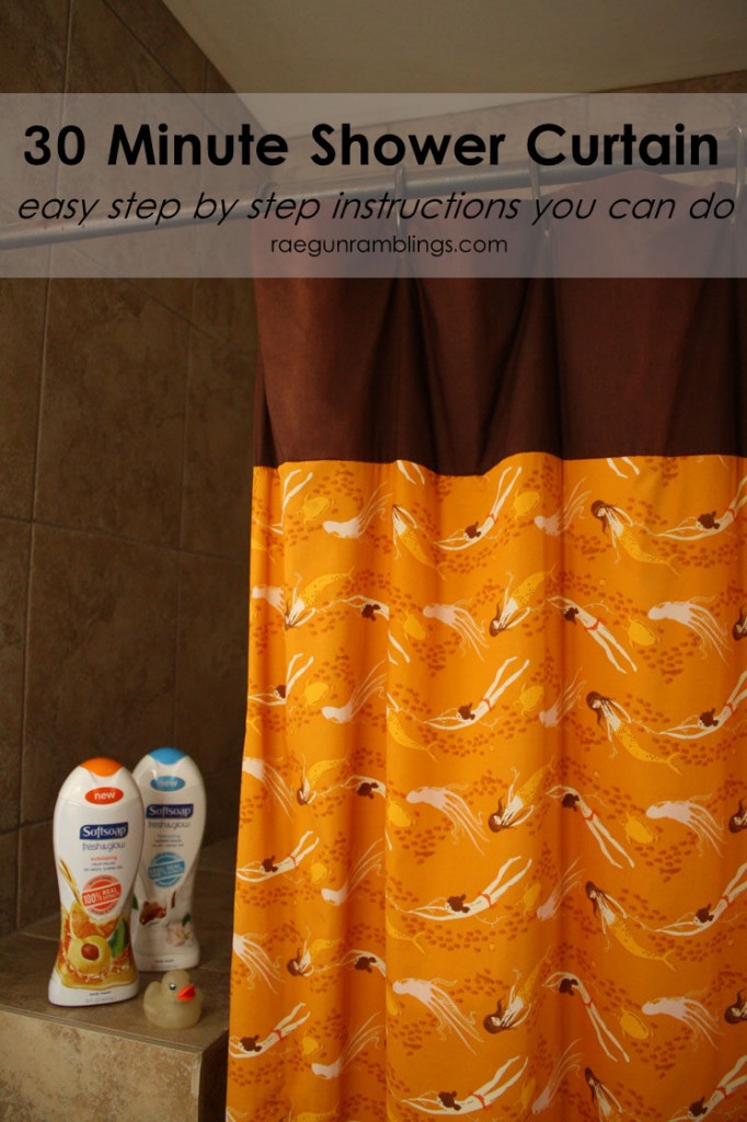 Great basic shower curtain tutorial. Perfect beginning sewing tutorial