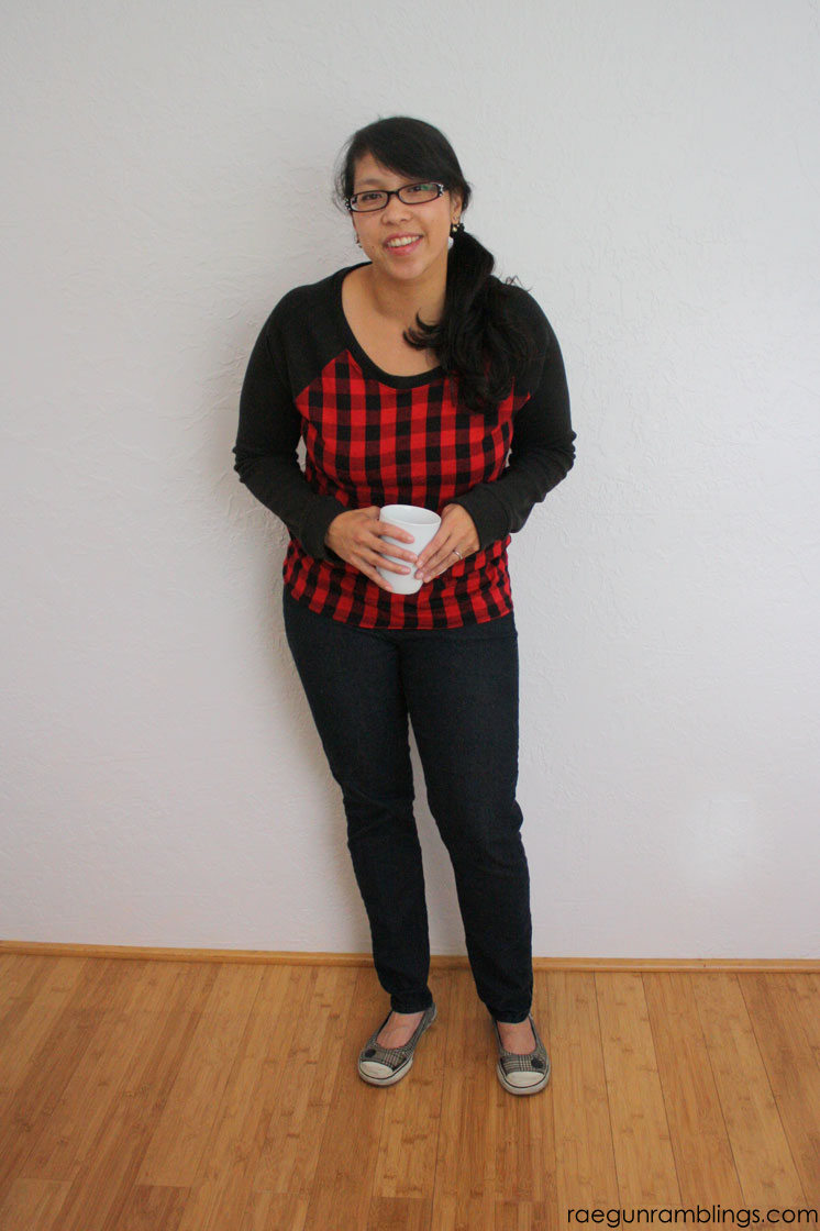 Super easy to wear and make DIY raglan for adults