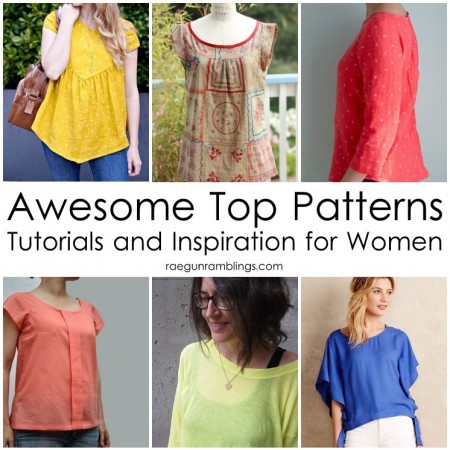 12 great top pattern, tutorials and inspiration to sew for women