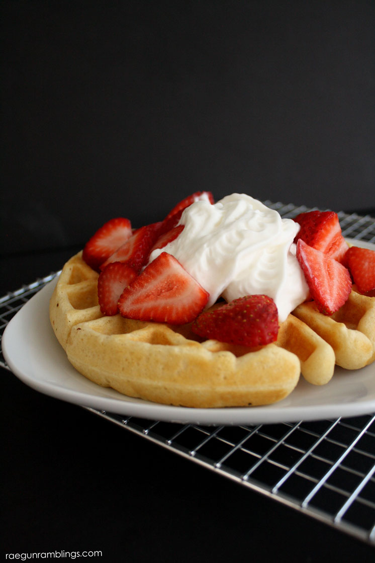 I love this waffle recipe! 5 minute buttermilk waffles great fast breakfast.