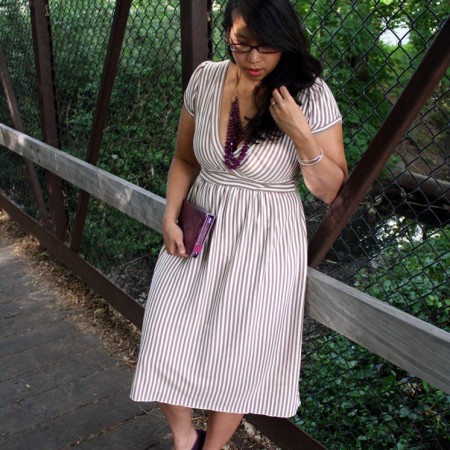 DIY stripe knit dress