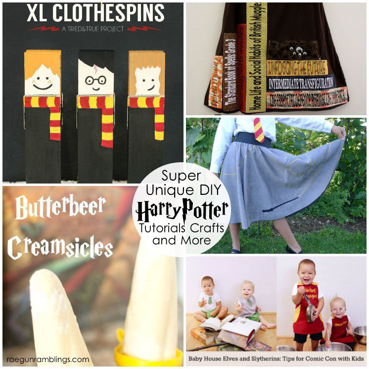 unique Harry Potter related craft tutorials recipes and more (great gift ideas)