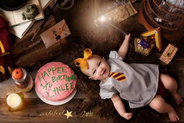 Harry Potter themed baby photo shoot
