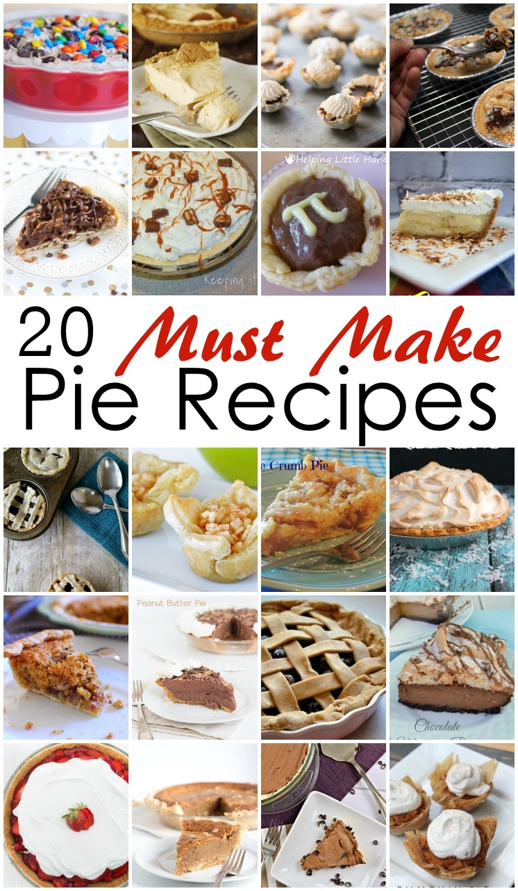 So many yummy pie recipes to try for Thanksgiving, Christmas, or Pi Day