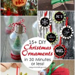 Lots of unique and easy Christmas ornament tutorials. Great DIY holiday decor ideas and crafts