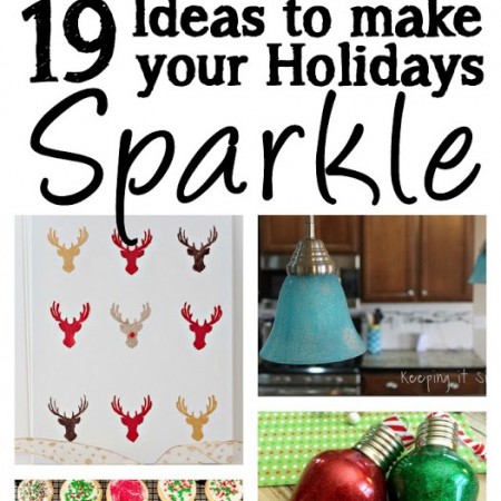 Sparkly Holiday ideas. Great glittery Christmas crafts