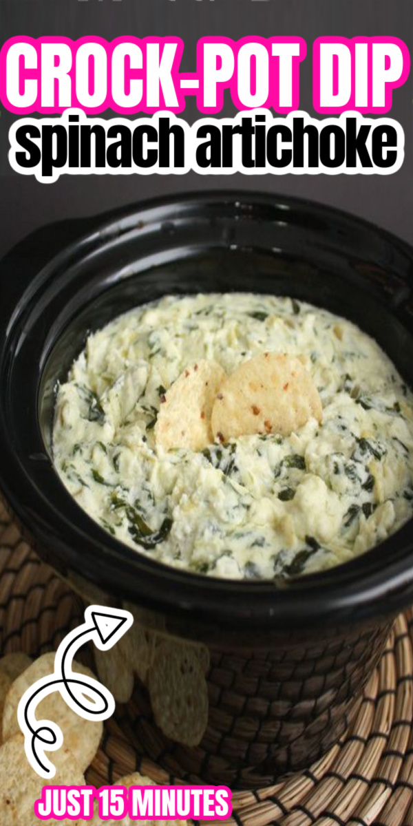pot full of spinach artichoke dip