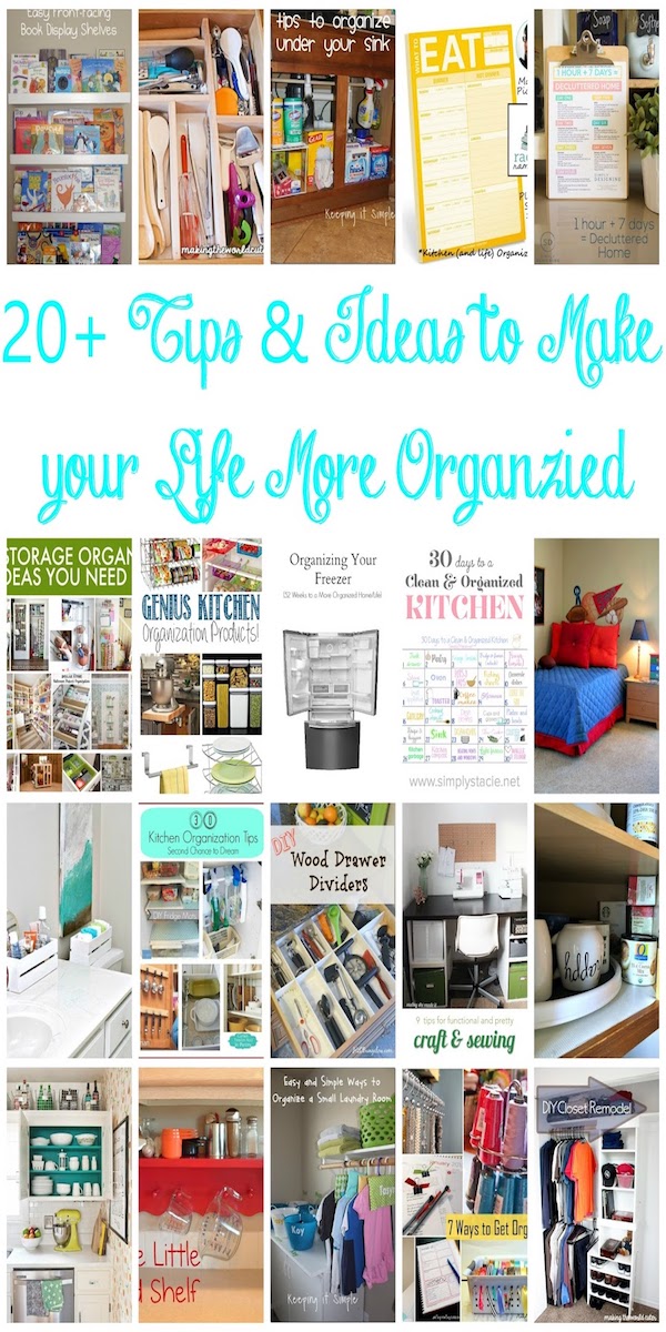 Tons of DIY organizing hacks and ideas