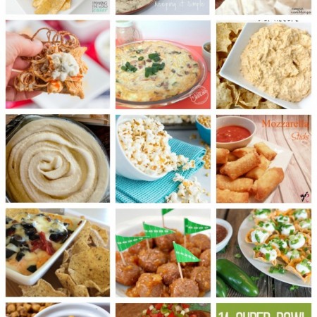 Super-Bowl-Food-Ideas lots of delicious appetizers and dip recipes