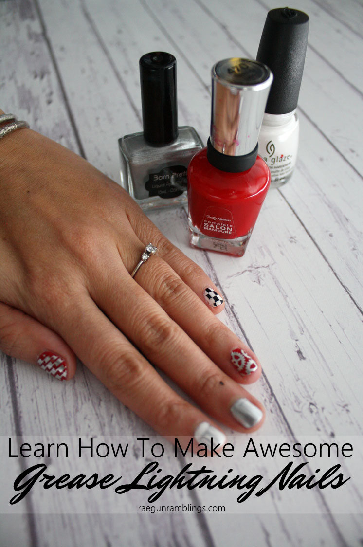 Grease Lightning Nails Tutorial And More Grease Projects Rae Gun