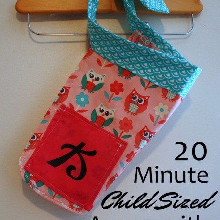 One of my favorite gifts for girls. And great fast tutorial for sewing beginners. Kid sized apron with free pattern