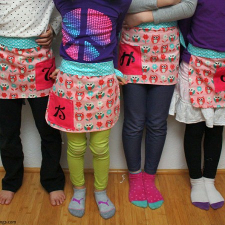 Apron easy enough for a 5 year old to make. Free sewing pattern and tutorial