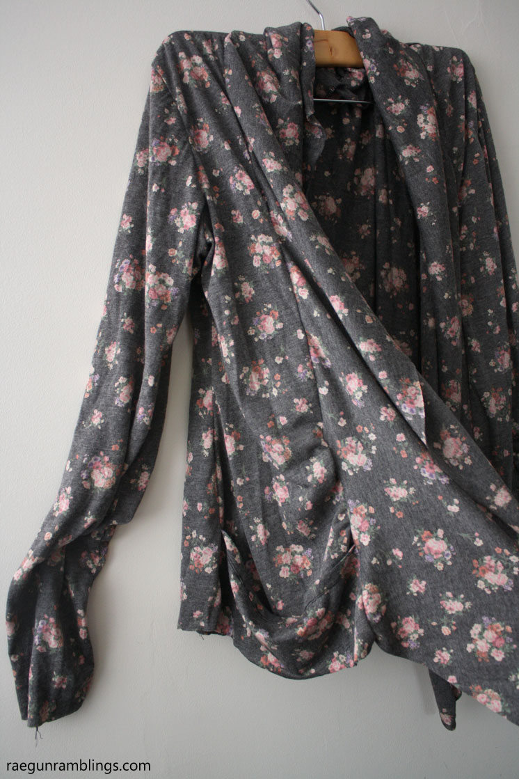 DIY floral cardigan a knock off Forever 21 sewing project