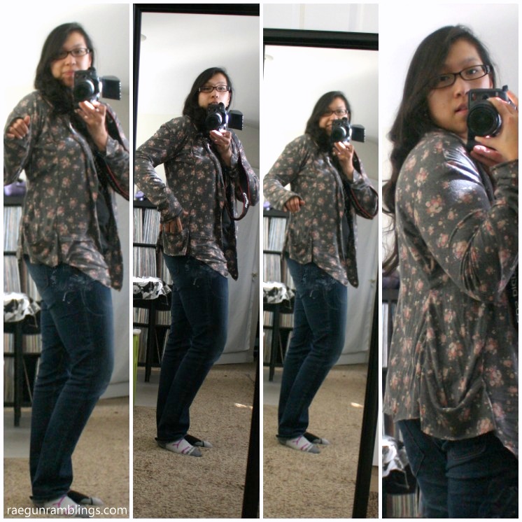 DIY floral cardigan collage
