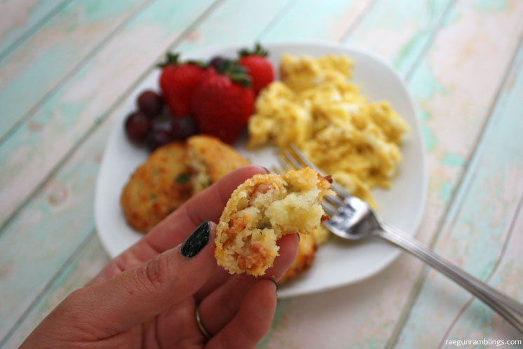 Breakfast potato bacon and cheese croquettes recipe