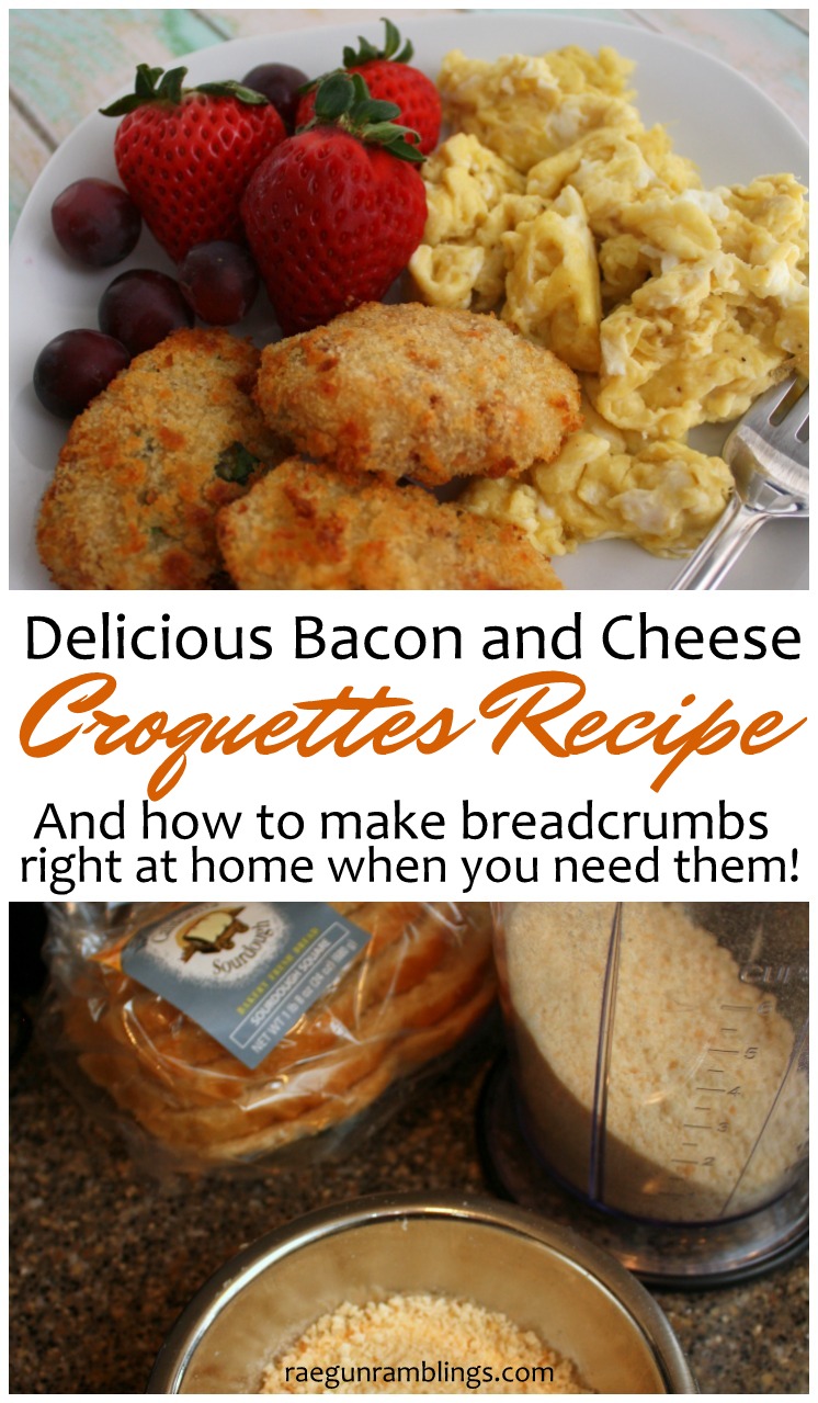 Super good potato cheese and bacon croquettes recipe. Freezes great and