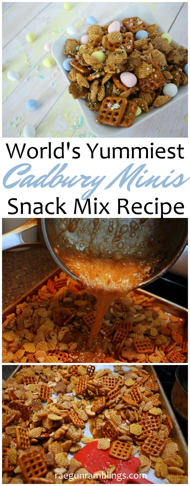 Can't stop making this snack mix recipe. So good with the Cadbury mini eggs but would be just as yummy as an every day chex or crispix mix