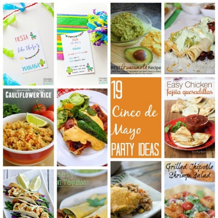 Lots of awesome Mexican food recipes and party ideas for cinco de mayo