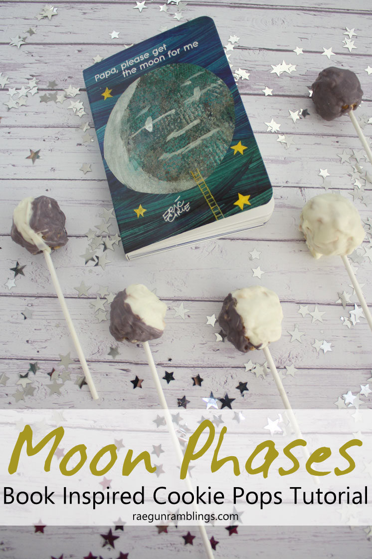 How to make moon phases cookie pops. Great tutorial and recipe