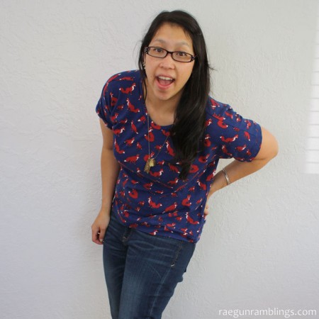 quick and easy diy dolman shirt. fun sewing project