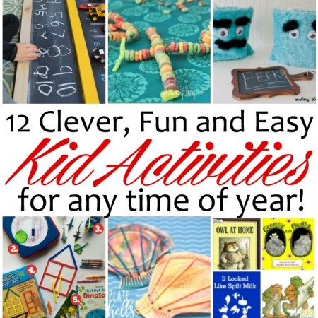 Awesome boredom busters. 12 unique kid activities and crafts perfect for Summer and rainy days.