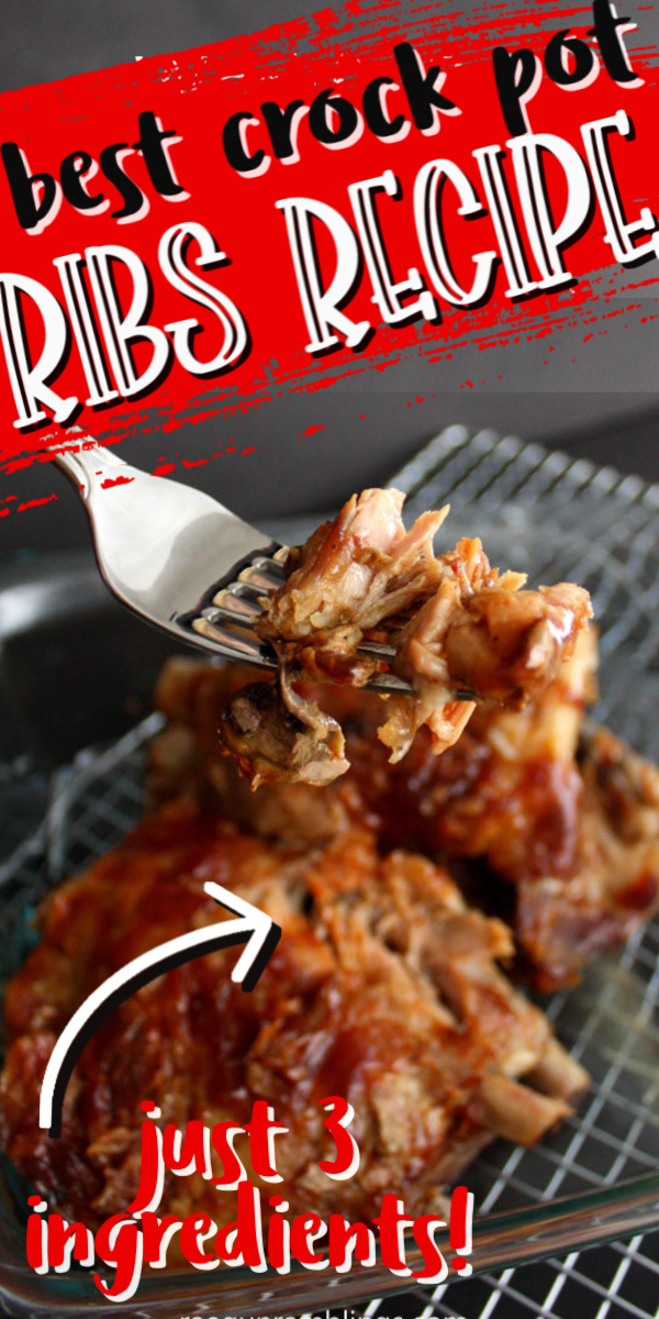 the best crockpot ribs recipe. super yummy delicious and just 3 ingredients