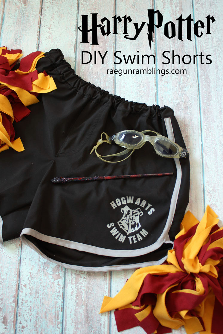 DIY Hogwarts Swim Team Shorts fun Harry Potter Fashion