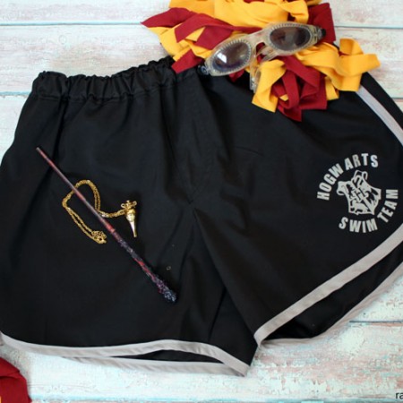 How awesome are these Harry Potter inspired Hogwarts Swim Team Board Shorts DIY sewing pattern