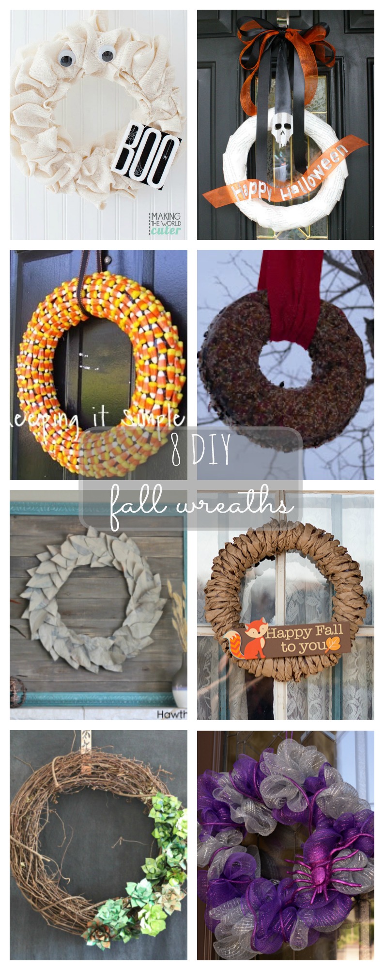 8 DIY Fall Wreaths