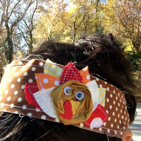 Thanksgiving headband. Easy turkey sewing tutorial