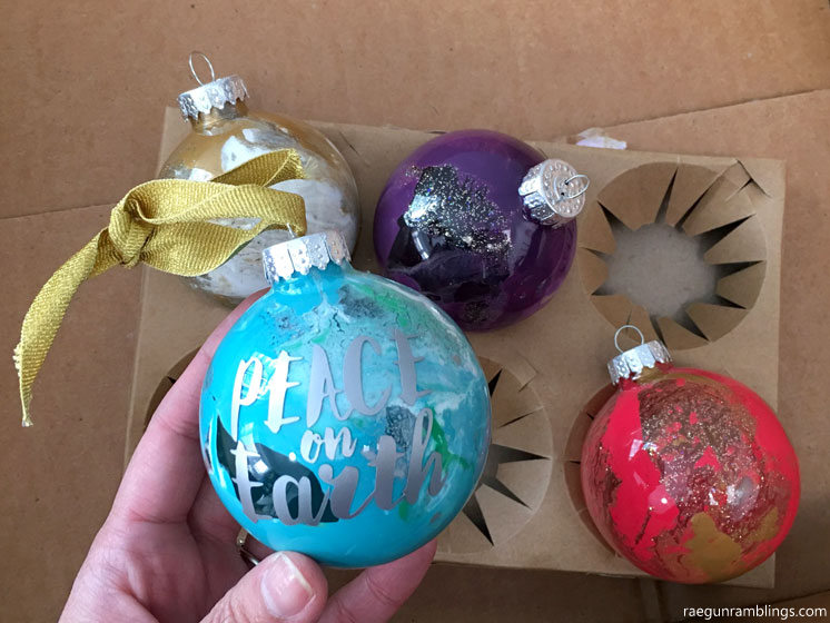 kid friendly marble painted ornament tutorial