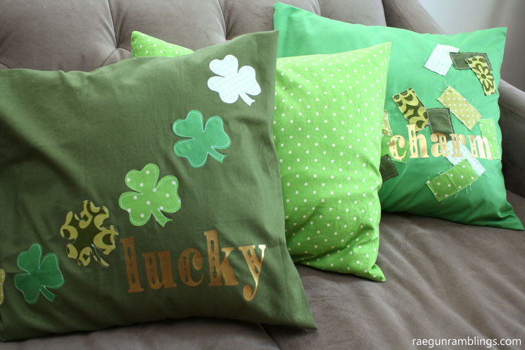 easy diy sewing tutorial for shamrock pillows