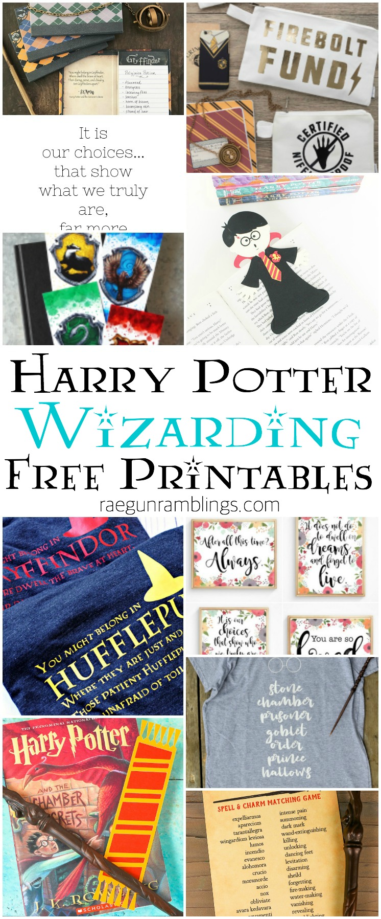 harry potter printables and wizarding quotes and cut files