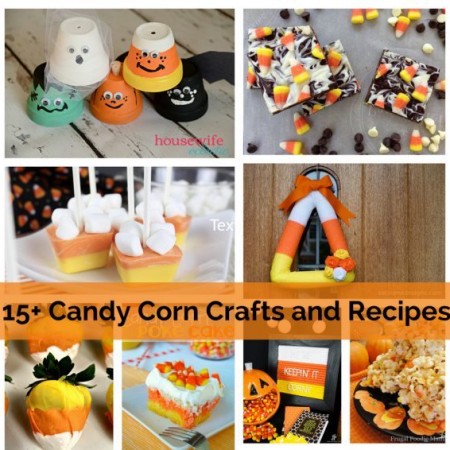 great collection of DOABLE candy corn crafts and candy corn recipes