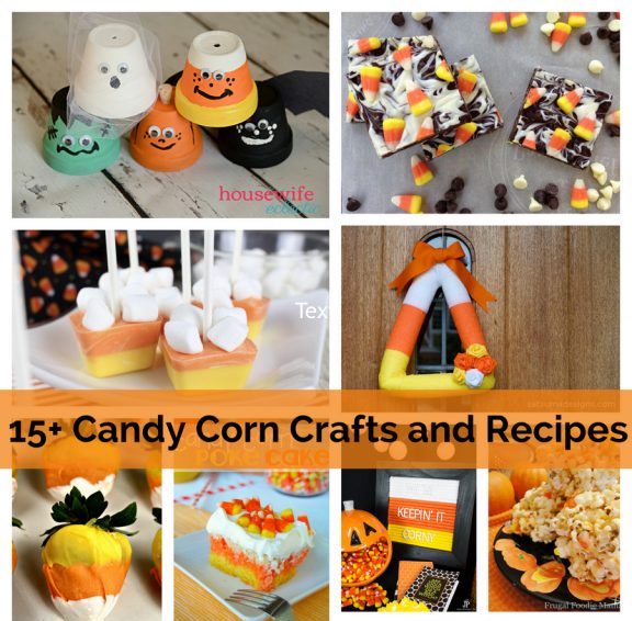 great collection of DOABLE candy corn crafts and candy corn recipes
