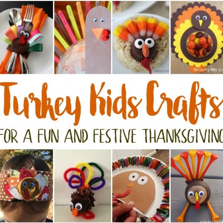 DIY turkey kids crafts perfect for thanksgiving