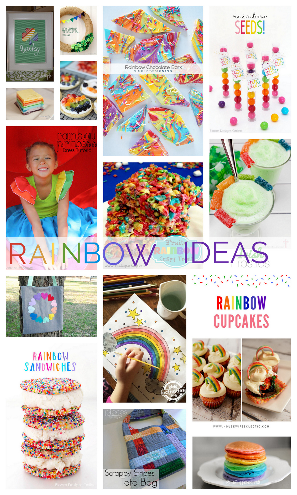 Rainbow awesome DIY tutorials crafts and rainbow food recipes