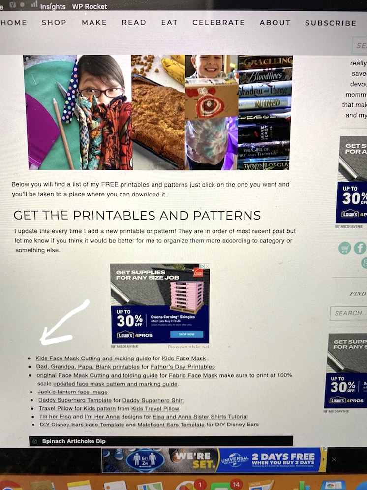 downloads page instructions