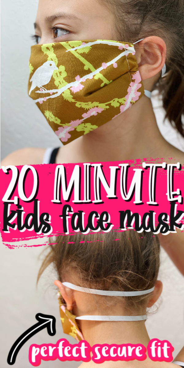 hands down my favorite kids face mask. easy to sew and stays in place even during sports.