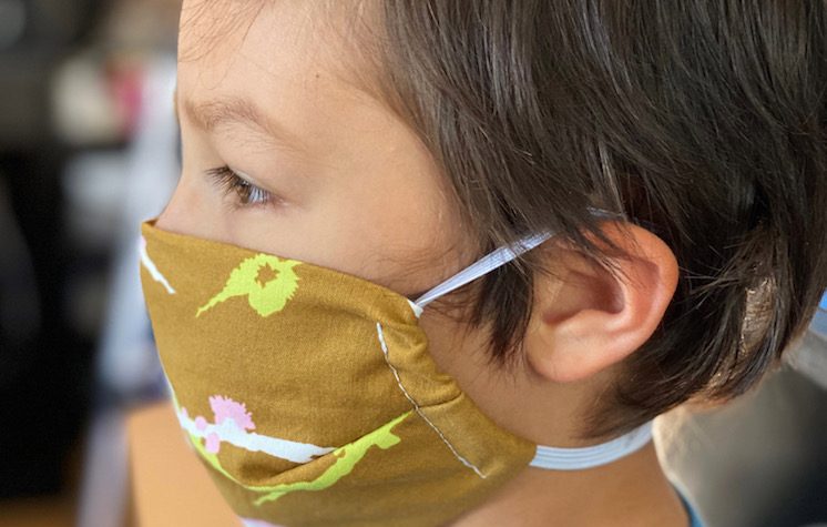 how to make a kid sized face covering that stays on